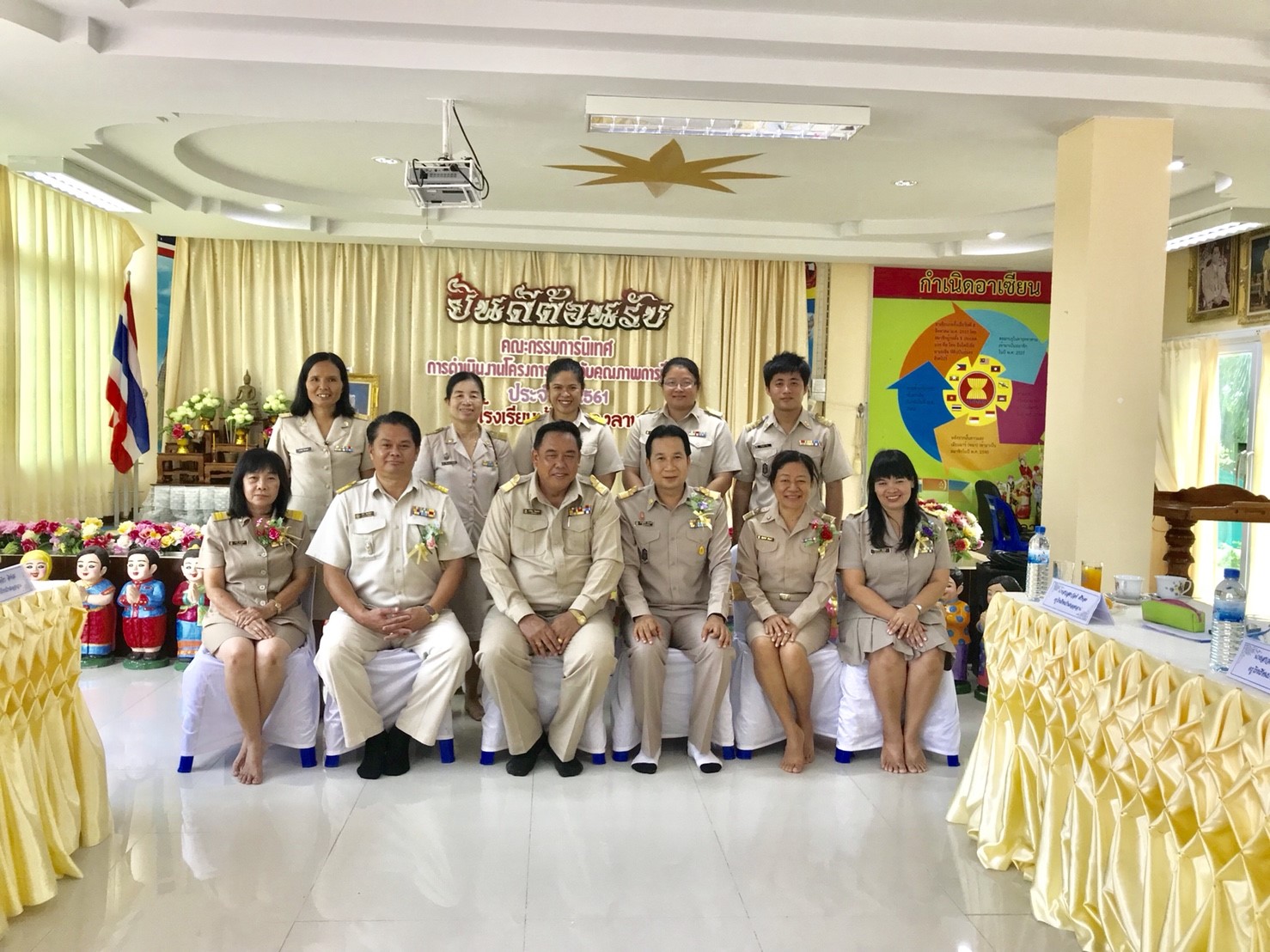 คณะกรรมการจากเขตพื้นที่การศึกษามานิเทศติมตามหลักสูตร ,โรงเรียนคุณธรรม สพฐ. ,การประกันคุณภายใน